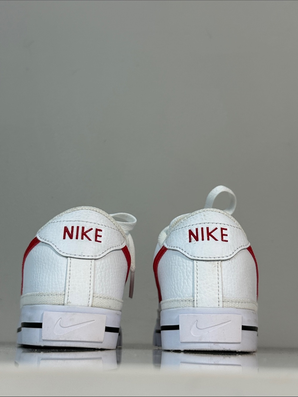Nike Womens Court Legacy White University Red Leather Size 7.5 - Picture 6 of 15